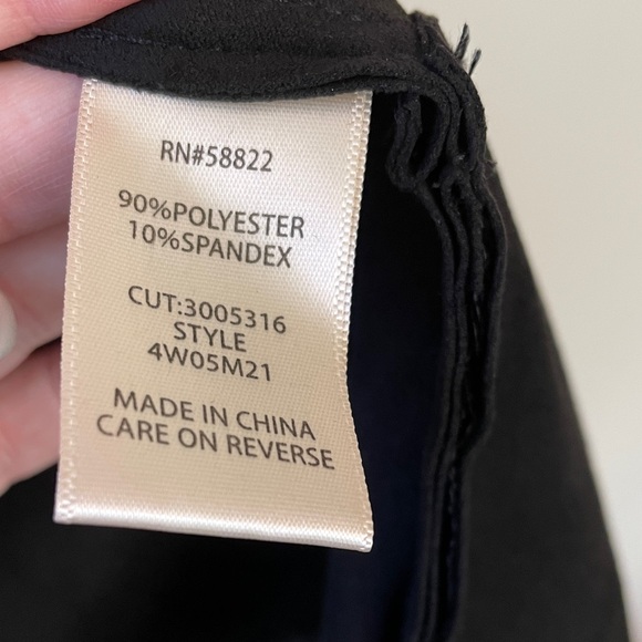 NWT Max Studio Faux Suede Waterfall Black Draped Blazer Jacket size 1X - Picture 4 of 6